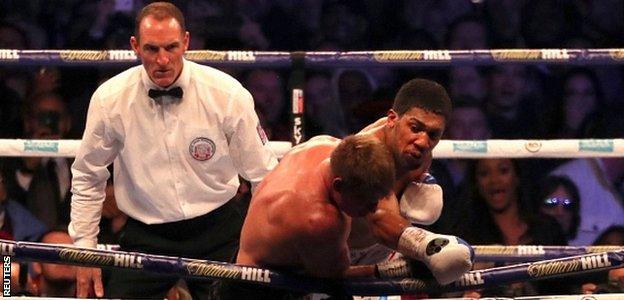 Joshua turned on the power in the seventh round