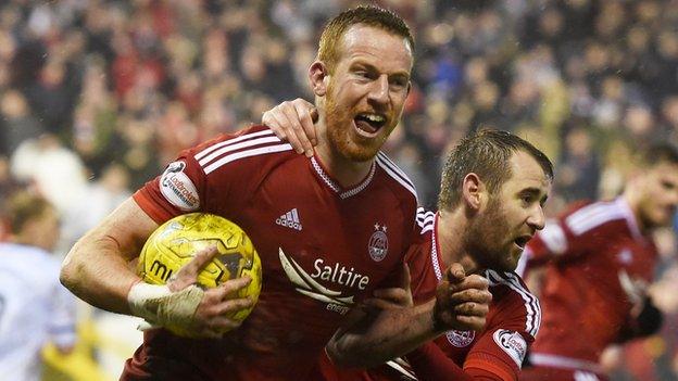 Aberdeen's Adam Rooney scored a late equaliser