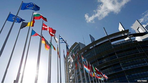 The European Parliament building in Strasbourg