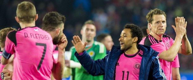 Scotland players celebrating