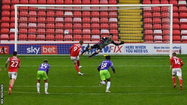 Cauley Woodrow scores a late penalty for Barnsley against Bristol City