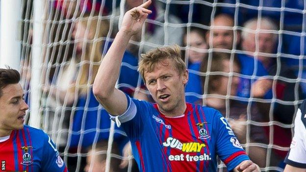 Inverness Caledonian Thistle striker Richie Foran celebrates