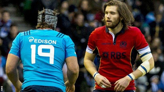 Ben Toolis won his first cap against Italy at Murrayfield in February 2015