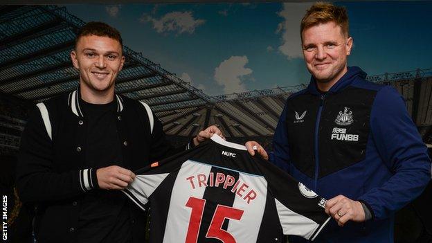 Kieran Trippier and Eddie Howe