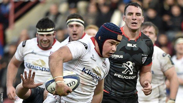 Luke Marshall in action for Ulster against Toulouse in December 2015