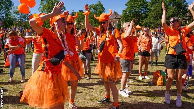 There was a carnival atmosphere throughout the day in Sheffield