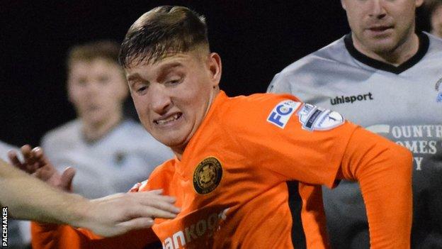 Jerry Thompson made 10 appearances for Carrick Rangers this season