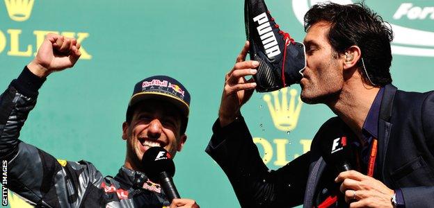 Daniel Ricciardo and Mark Webber