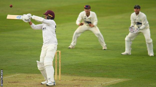 Jack Brooks in action against Glamorgan