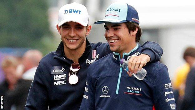 Esteban Ocon and Lance Stroll