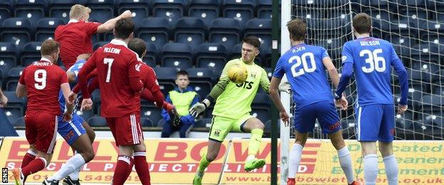 Jayden Stockley scores Aberdeen's equaliser