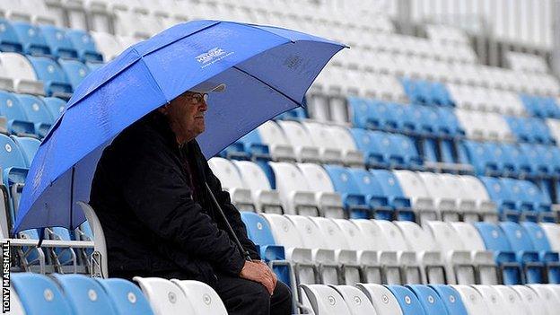 Rain stopped play at Derby