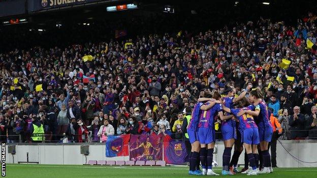 Barcelona beat Real Madrid 5-2 at the Nou Camp and 8-3 on aggregate in the quarter-final