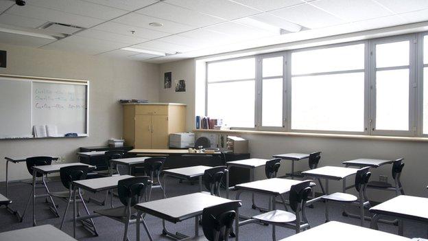 Empty classroom