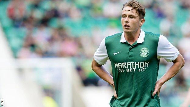 Hibernian midfielder Scott Allan