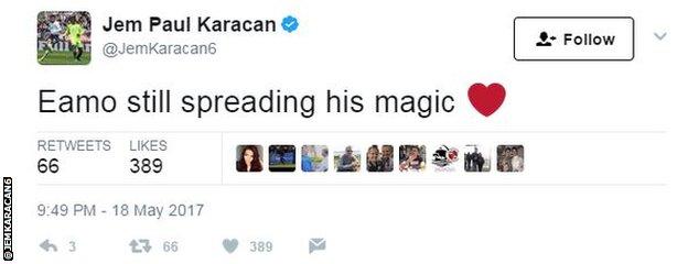 Jem Karacan tweet post Exeter's play-off win