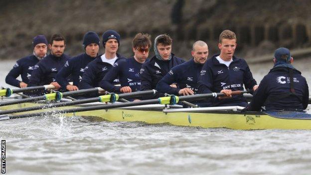 Oxford training on the Thames