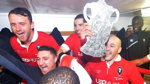 Salford City celebrate