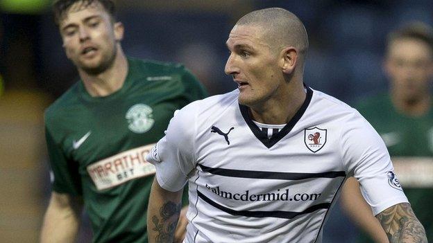 Martin Scott in action for Raith Rovers