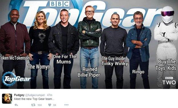 @fudgecrumpet: Meet the new Top Gear team...