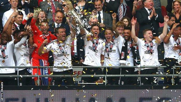 Fulham celebrate.