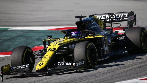 Fernando Alonso returns to Renault for test drive - BBC Sport