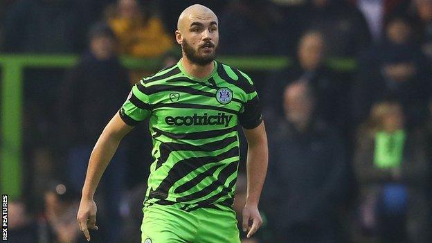 Farrend Rawson in action for Forest Green Rovers