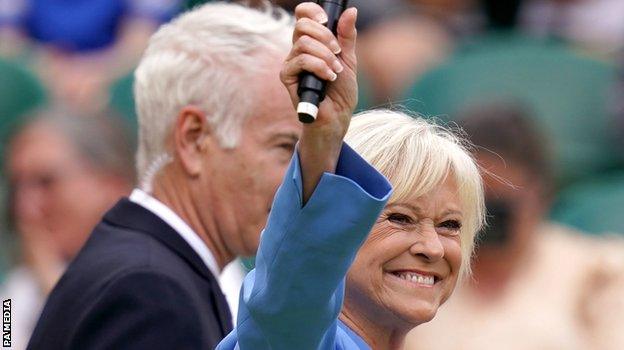 John McEnroe and Sue Barker