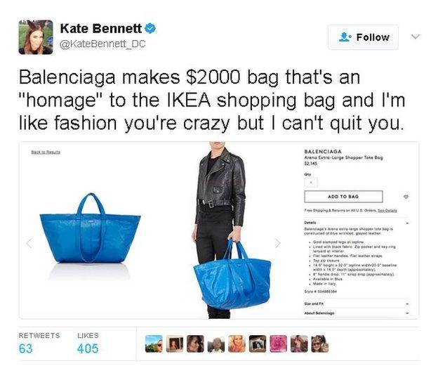 Ikea bag balenciaga hotsell