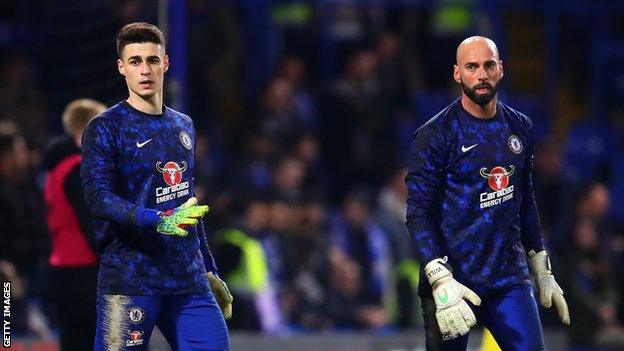 Kepa Arrizabalaga and Willy Caballero