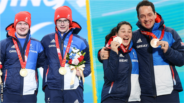 Andrew and Neil Simpson (left) and Menna Fitzpatrick and Gary Smith (right)