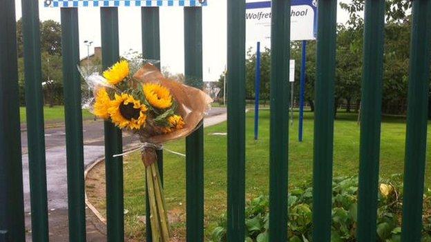 Flowers at Wolfreton School