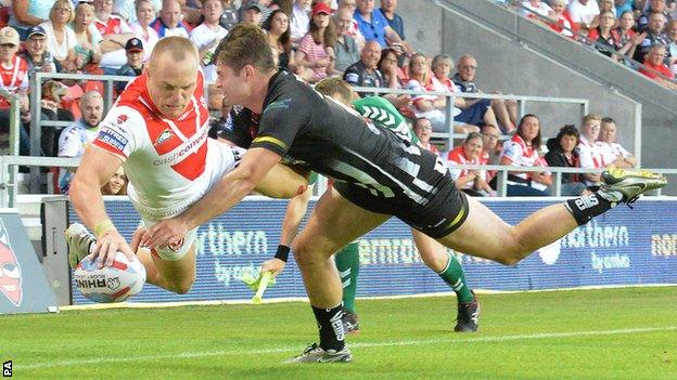 Adam Swift scores his second try