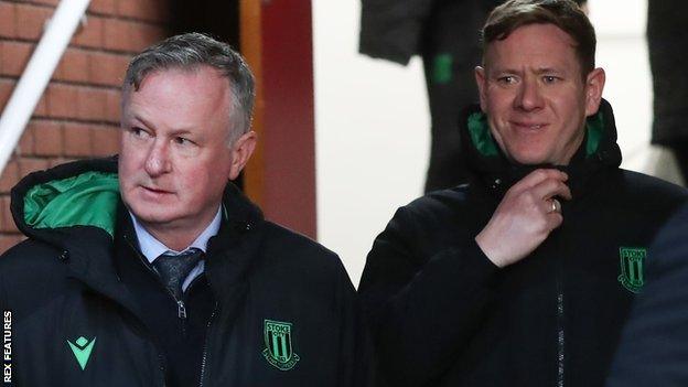 Dean Holden (right) spent 17 months working as Michael O'Neill's right-hand man at Stoke