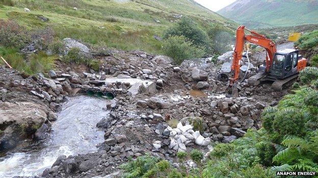 Construction of the Anafon hydro scheme