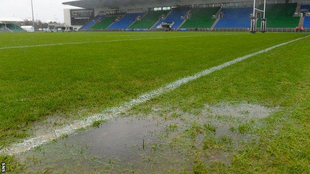 The pitch at Scotstoun was deemed unplayable