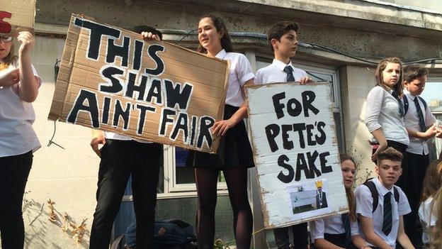 Protest at Isle of Wight Council