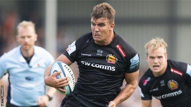 Sam Skinner in action for Exeter Chiefs