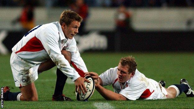 Jonny Wilkinson and Mike Tindall