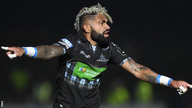 Niko Matawalu in action for Glasgow Warriors