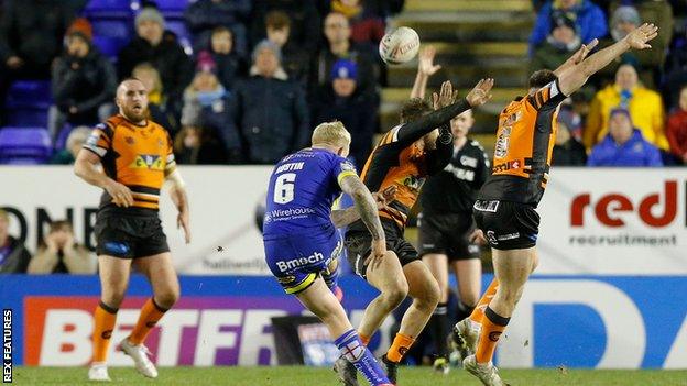 Blake Austin's successful late drop-goal for Warrington came moments after he missed an initial attempt