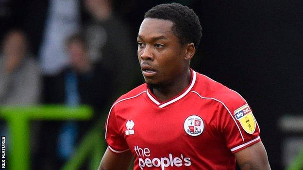 Ashley Nathaniel-George in action for Crawley Town