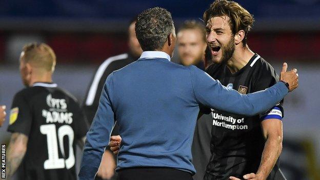 Northampton Town celebrate victory