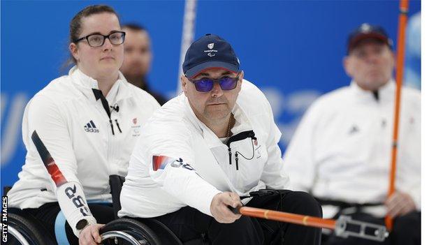 Meggan Dawson-Farrell and Gregor Ewan at the Beijing Winter Paralympics