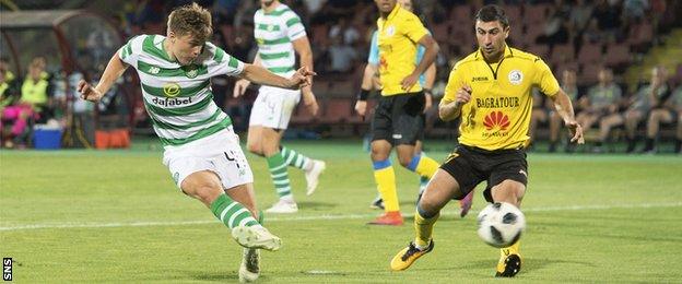 James Forrest scores for Celtic against Alashkert