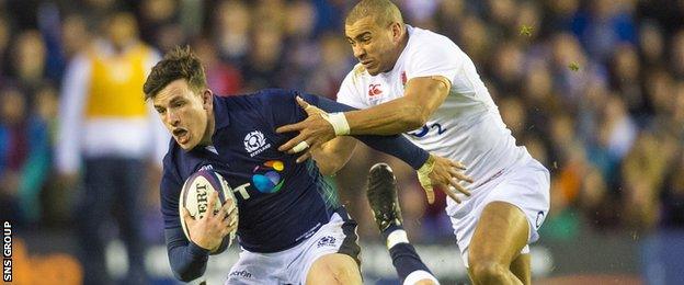 Matt Scott in action against England