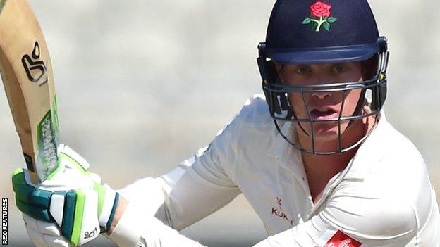 Keaton Jennings batting for Lancashire