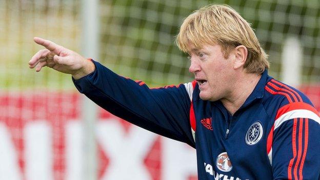 Stuart McCall at Scotland training