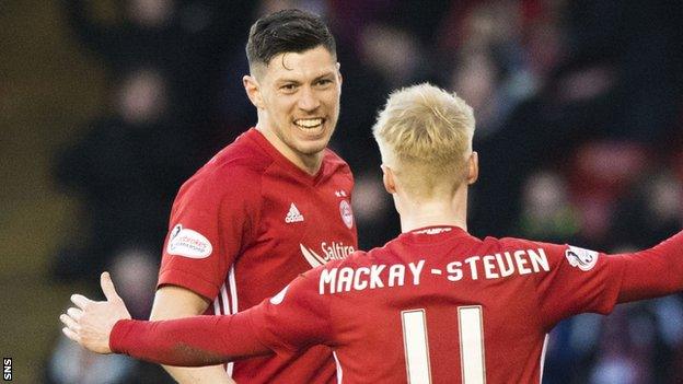 Aberdeen's Scott McKenna and Gary Mackay-Steven