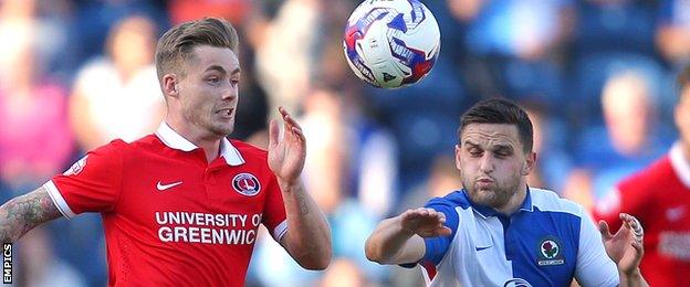 Charlton Athletic's Conor McAleny and Blackburn Rovers' Craig Conway